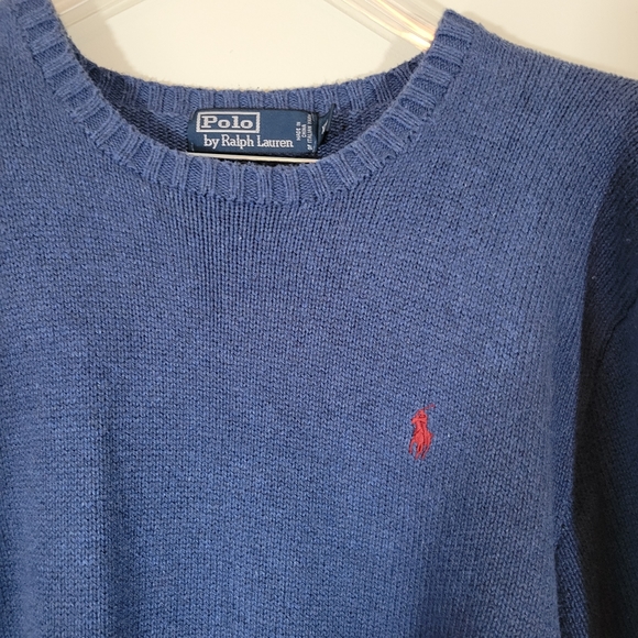 Men's Polo by Ralph Lauren Blue Knit Sweater, Size XXL - Picture 3 of 6